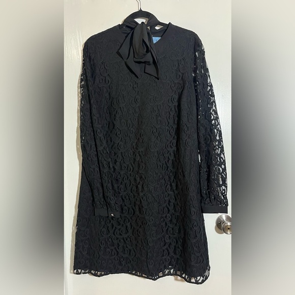 CeCe Black Lace Long Sleeve Dress - Picture 3 of 8